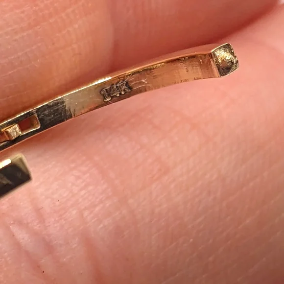 SOLD♥️ 14k Yellow Gold Crescent Moon /Charm Clasp - Picture 5 of 8